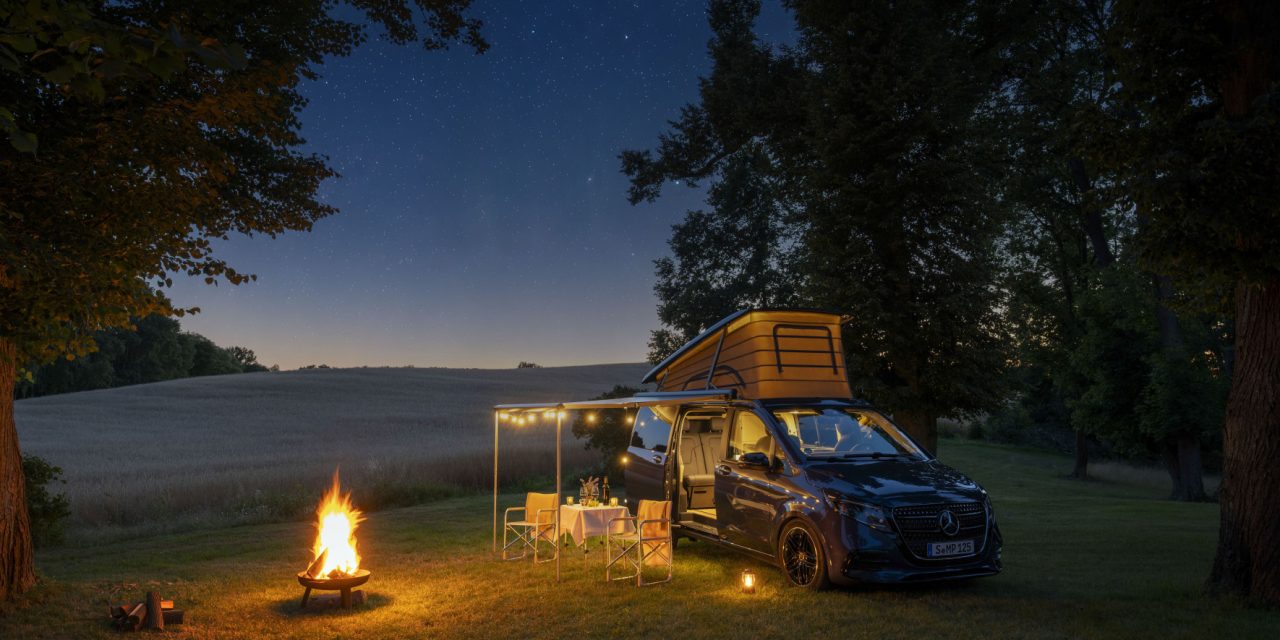 Le nouveau Mercedes-Benz Marco Polo 2026, camping-car compact avec son toit relevable en aluminium